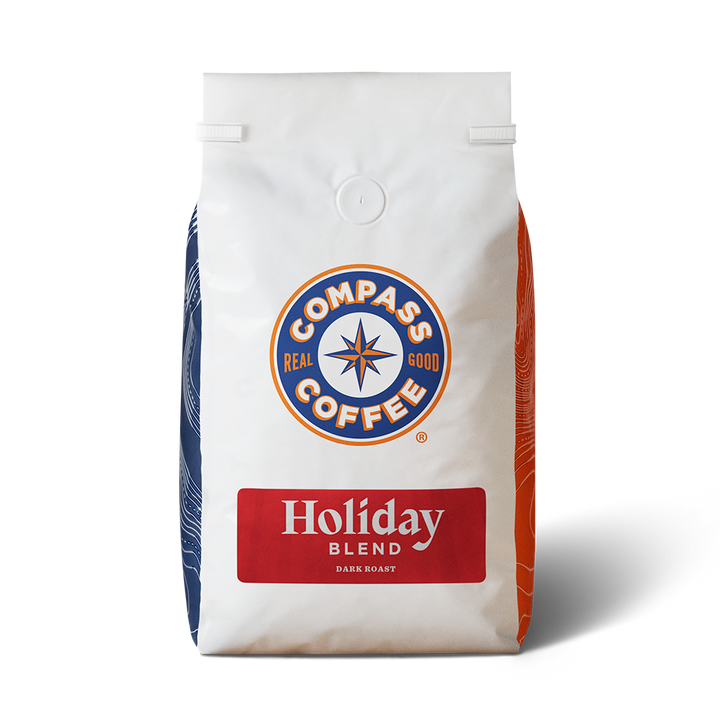 Compass Coffee 2lb Bag Holiday Blend Dark Roast